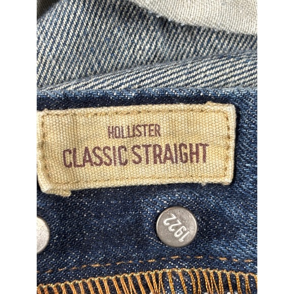 Hollister Mens Classic Straight Jeans W32 L32 Blue Denim Made in Guatemala - Picture 3 of 11